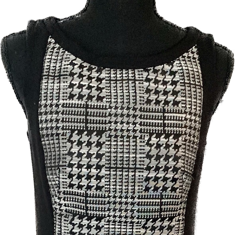 Black and white houndstooth dress